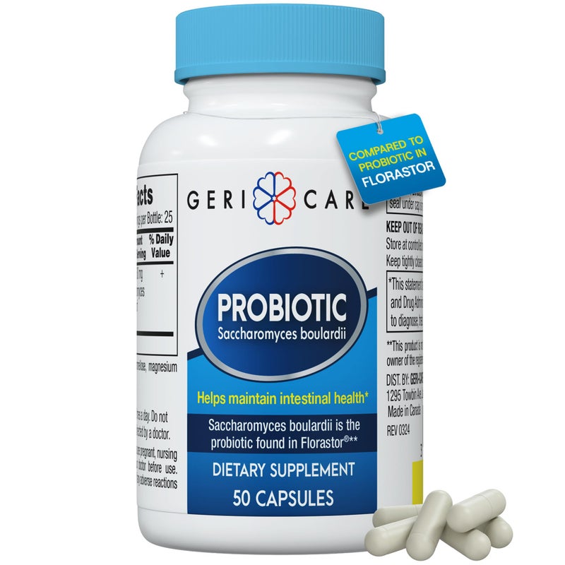 S Boulardii Probiotic Saccharomyces Boulardii Probiotics for Digestive Health for Women Men 500mg Compare to The Active Ingredient in Florastor Probiotic Gut Formula 50 Capsules
