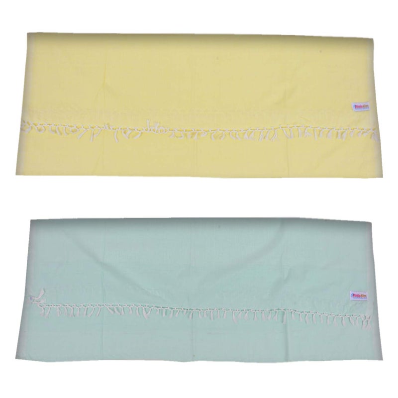 EthnicAlive Bhagalpuri Handloom Organic Cotton Pure Dull Chadar|Comforter for Summer|AC Lemon and Green Combo 2 Pack (Size 220x125cm) - Image 2