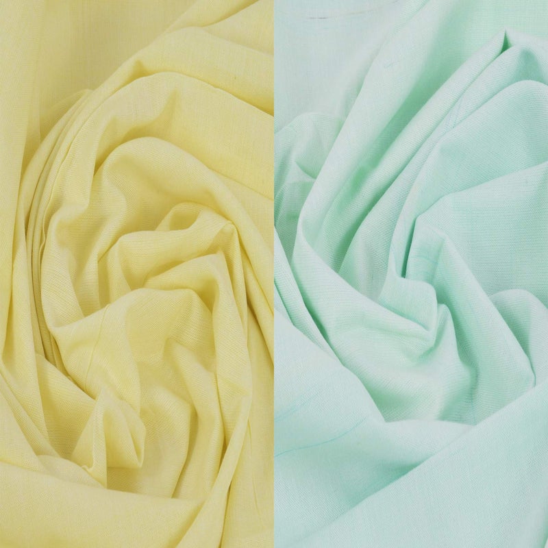 EthnicAlive Bhagalpuri Handloom Organic Cotton Pure Dull Chadar|Comforter for Summer|AC Lemon and Green Combo 2 Pack (Size 220x125cm) - Image 4
