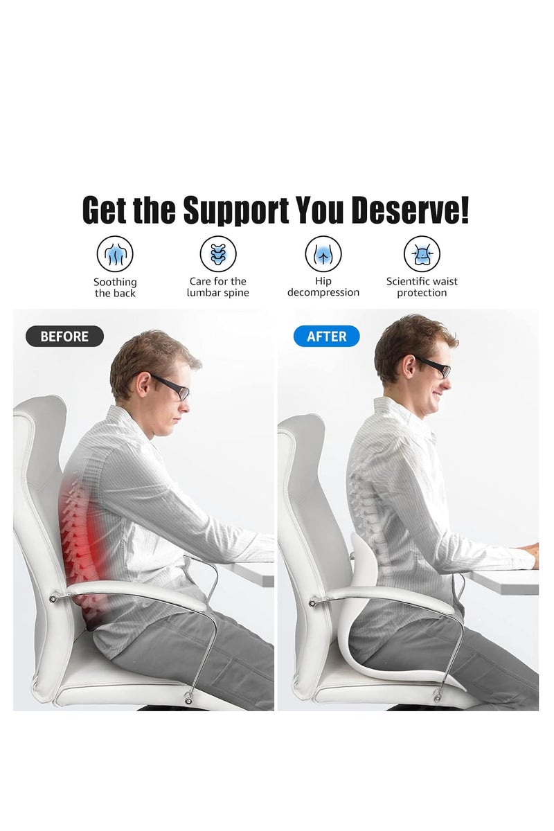 Comfortable Back Support for Office Chair – Posture Corrector and Lumbar Support for Floor Seating, Ideal for Home, Office, and Work Use, Backrest Cushion (Color May Vary) - Image 2