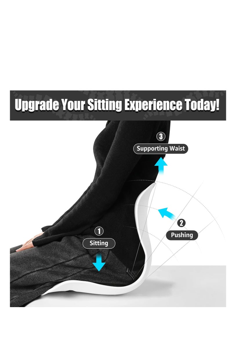 Comfortable Back Support for Office Chair – Posture Corrector and Lumbar Support for Floor Seating, Ideal for Home, Office, and Work Use, Backrest Cushion (Color May Vary) - Image 3