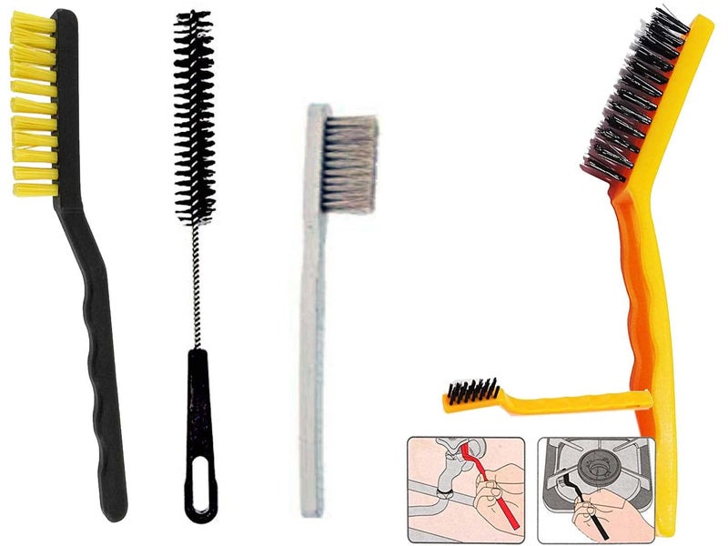 DIY Crafts DIY Crafts 10x Brushes As Image, Nylon Brushes, Mini Wire Brush Set, Rust Paint Metal Cleaner, Cleaning Welding Slag and Rust, Handy Steel/Nylon/Brass Brush Set (10x Brushes As Image, Nylon Brushes)  - Image 4
