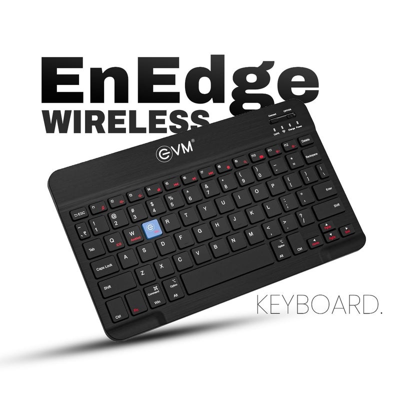 EVM EnEdge 9.7 inch Wireless Rechargeable Keyboard - Bluetooth 5.0 with Type-C Interface, Ultra-Slim & Lightweight, Compatible with Tablets, Smartphones WLKM - Image 2