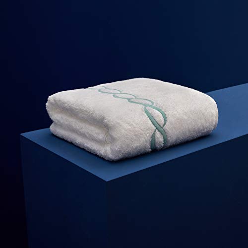 Calla Angel Superior 1000 Gram Egyptian Cotton Oversize 63 x 31 Bath Towel, 1 Piece, Mint Chain - Image 2