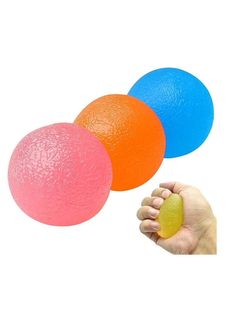 ULTIMAX Gel Hand Grip Strengthen Balls, Hand Exercise Squeeze Therapy Balls Stress Balls for Wrist, Finger, Hand Therapy Squeeze Exercise Stress-3 Pcs  - Image 1