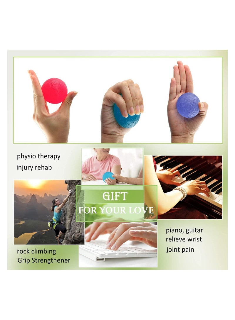 ULTIMAX Gel Hand Grip Strengthen Balls, Hand Exercise Squeeze Therapy Balls Stress Balls for Wrist, Finger, Hand Therapy Squeeze Exercise Stress-3 Pcs  - Image 4