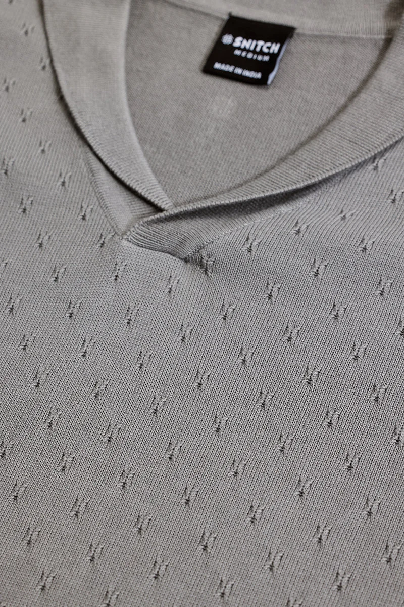 SNITCH تيشيرت رمادي فاتح بتصميم ذاتي
