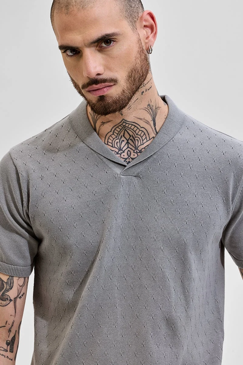 سنيتش تيشيرت رمادي فاتح بتصميم ذاتي