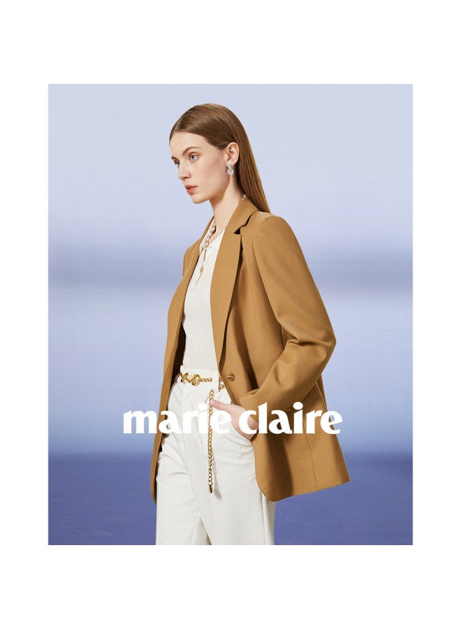 Marie Claire Autumn Light Office Style Single Suit Fashion Light Luxury Notch Lapel Suit Business Casual Jacket Women - Image 4