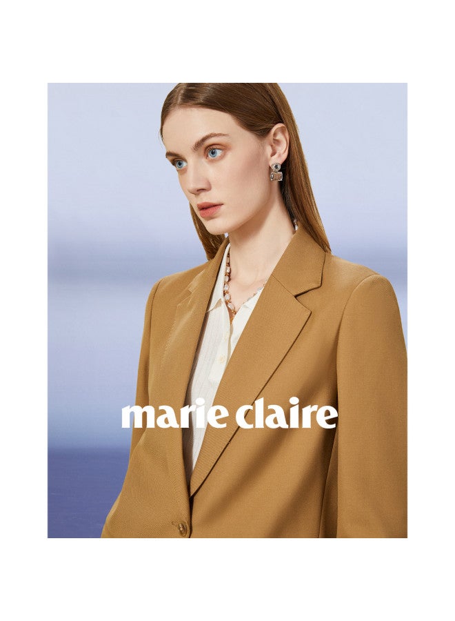 Marie Claire Autumn Light Office Style Single Suit Fashion Light Luxury Notch Lapel Suit Business Casual Jacket Women - Image 5