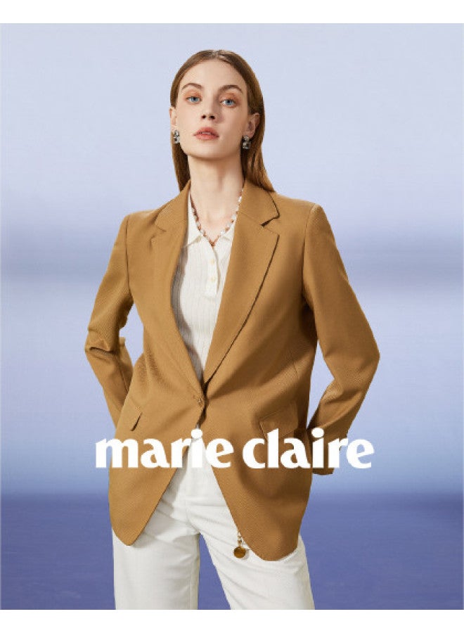 Marie Claire Autumn Light Office Style Single Suit Fashion Light Luxury Notch Lapel Suit Business Casual Jacket Women - Image 1