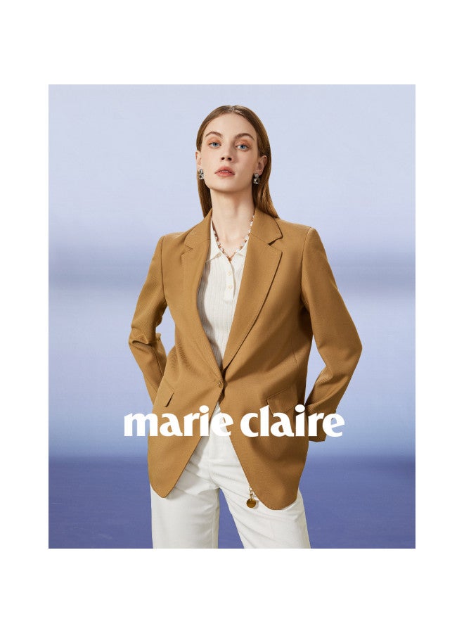 Marie Claire Autumn Light Office Style Single Suit Fashion Light Luxury Notch Lapel Suit Business Casual Jacket Women - Image 2