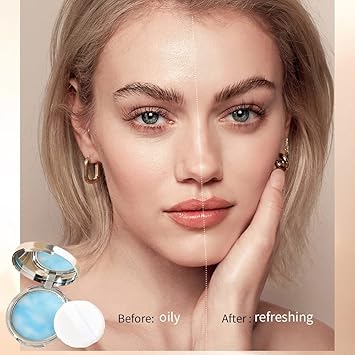 SURORAIN Oil Control Face Pressed Powder Jelly Pressed Powder Face Makeup Setting Powder Powder Free Delicate and Skinfriendly Flawless Matte Long Lasting Finishing Lightweight Waterproof Face Cosmetics - Image 2