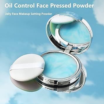 SURORAIN Oil Control Face Pressed Powder Jelly Pressed Powder Face Makeup Setting Powder Powder Free Delicate and Skinfriendly Flawless Matte Long Lasting Finishing Lightweight Waterproof Face Cosmetics - Image 3