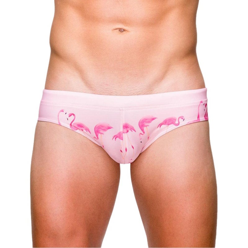 UXH and trend Flamingo printing with Cup stereo triangle swimming trunks foreign trade beach bikini swimming trunks - Image 2