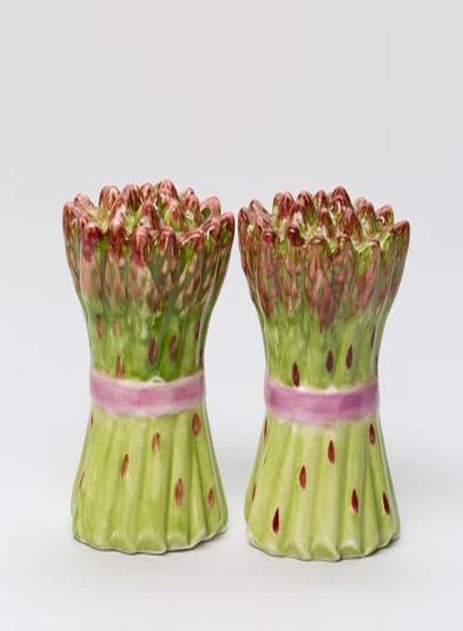 Cg Cosmos Gifts Ceramic Asparagus Salt and Pepper Set, 2-1/2-Inch,Green - Image 4