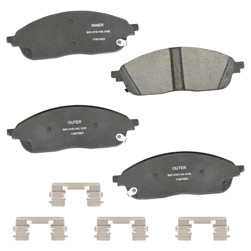 بنديكس وسادات فرامل أمامية سيراميكية Bendix Premium SBC2436 لسيارة Jeep Grand Cherokee موديل 2024-2023 وGrand Cherokee L موديل 2024-2021 - Image 1