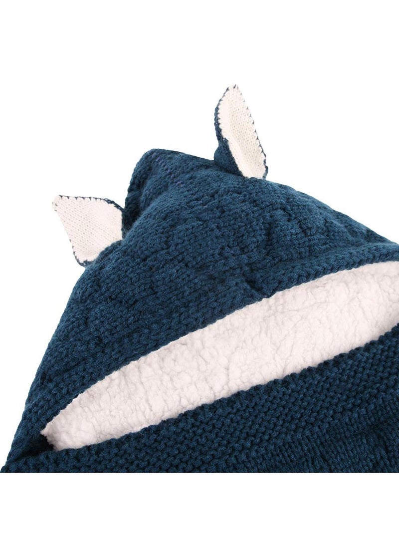 Bluejw - European And American Knitted Button Fleece lined Warm Mini Ears Small Tail Stroller Sleeping Bag - Image 1