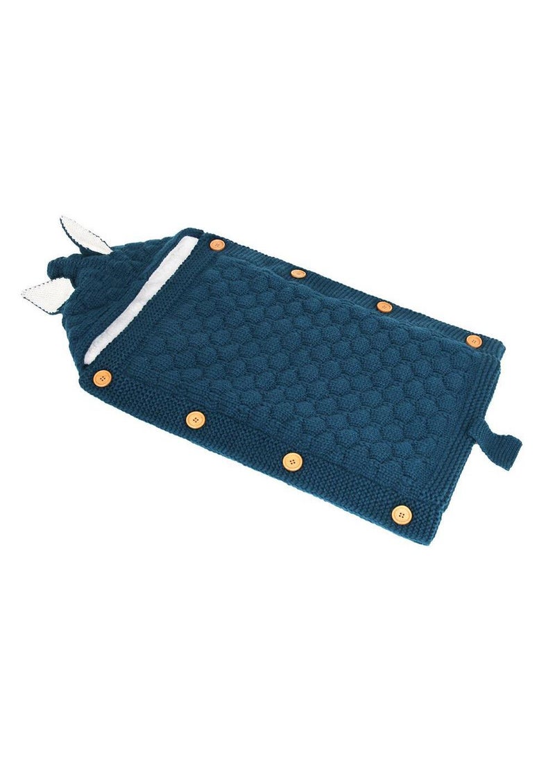 Bluejw European And American Knitted Button Fleece lined Warm Mini Ears Small Tail Stroller Sleeping Bag  - Image 3