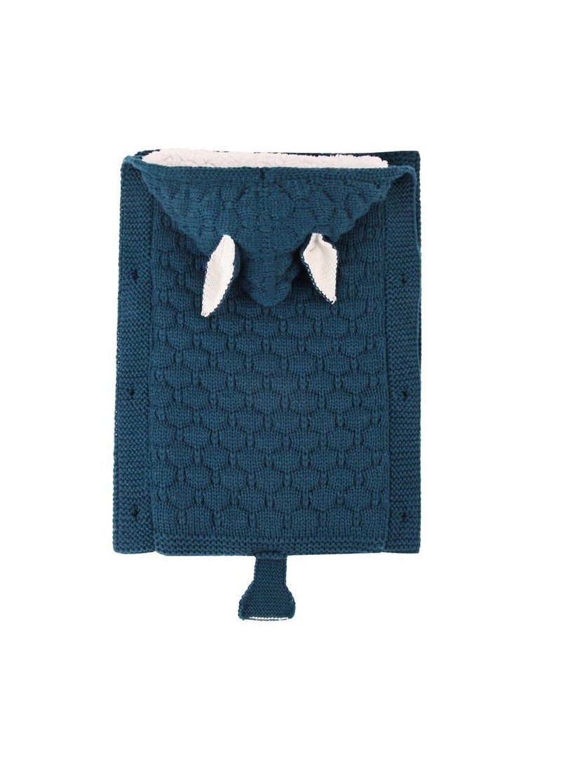 Bluejw European And American Knitted Button Fleece lined Warm Mini Ears Small Tail Stroller Sleeping Bag  - Image 2