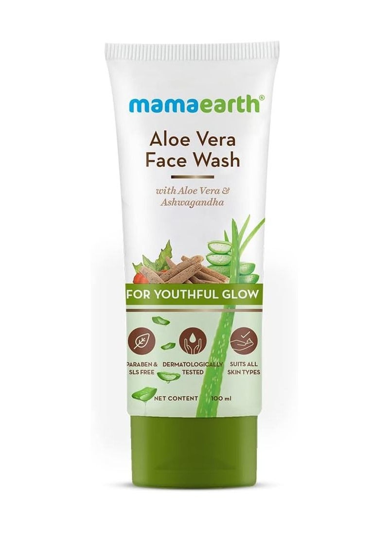 Mamaearth - Mamaearth Aloe Vera Face Wash 100ml - Image 1
