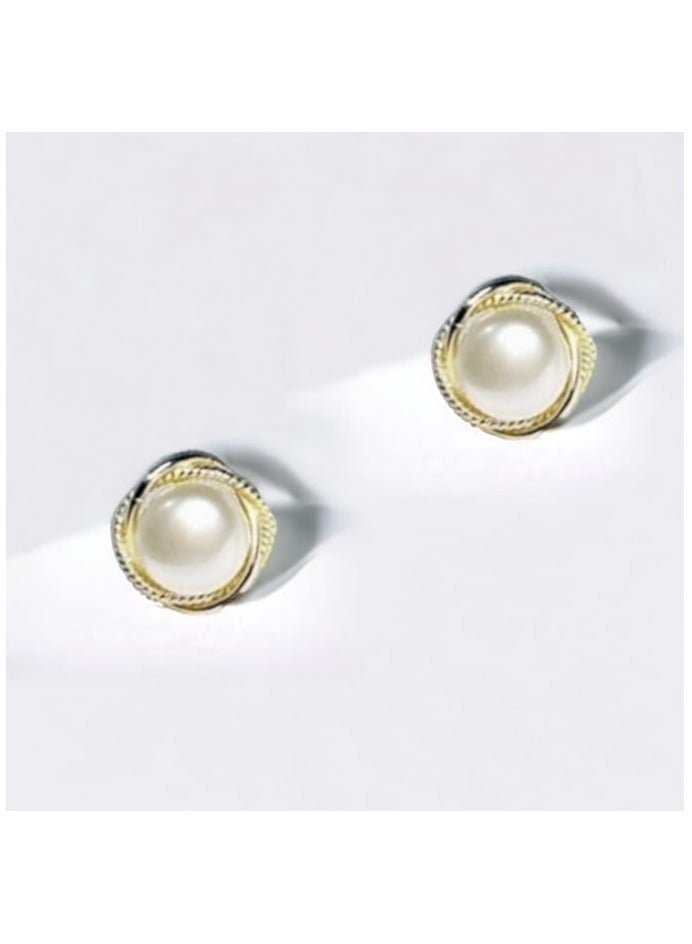 بونكا اقراط اذن انيقة للبنات والنساء من بونكا ماركة تستحقها كل امرأة حلق لؤلؤي بريما - Image 4