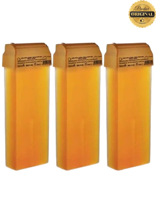 Spa System 3 Pieces Honey Depilatory Wax Refill Beige 100ml - Image 1