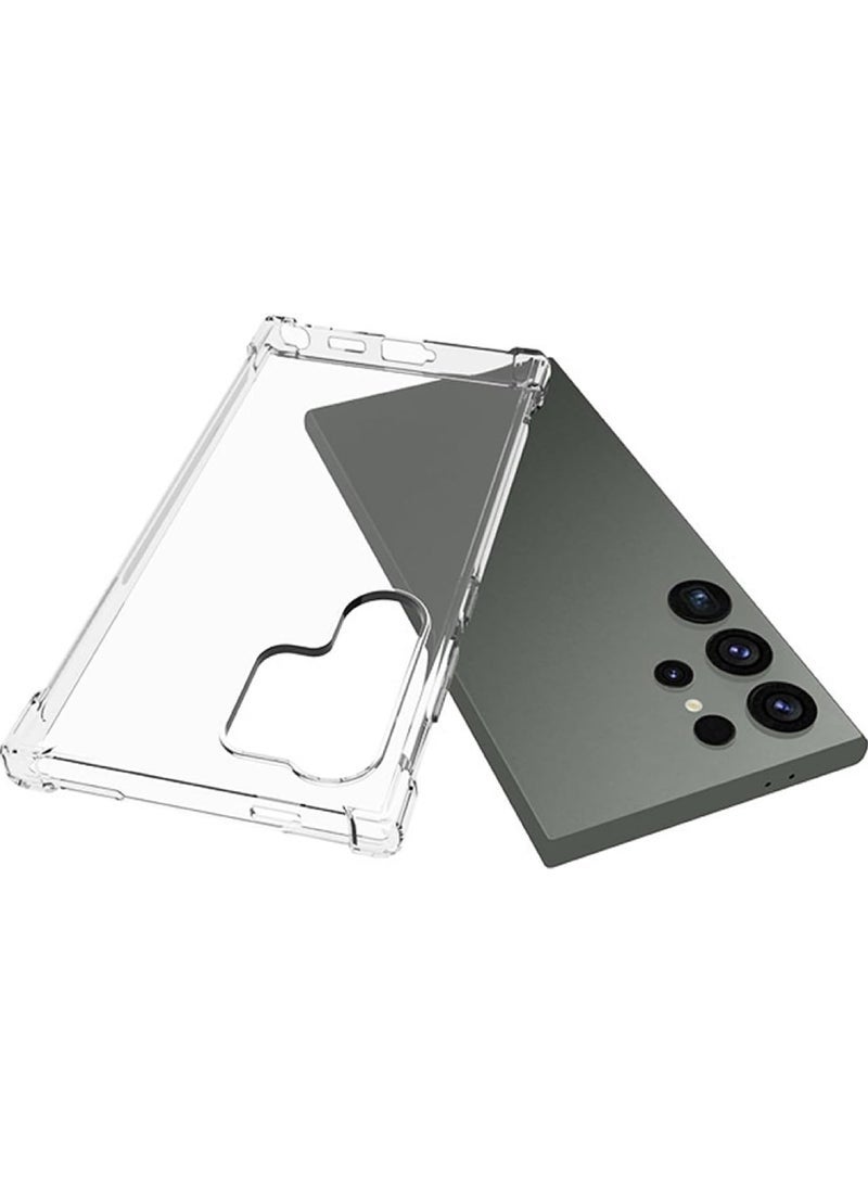 Captaintech Samsung Galaxy S24 Ultra Case Crystal Clear Ultra Slim Cover Shock-Absorption Bumper Transparent Shockproof Phone Case for Galaxy S24 Ultra  - Image 4