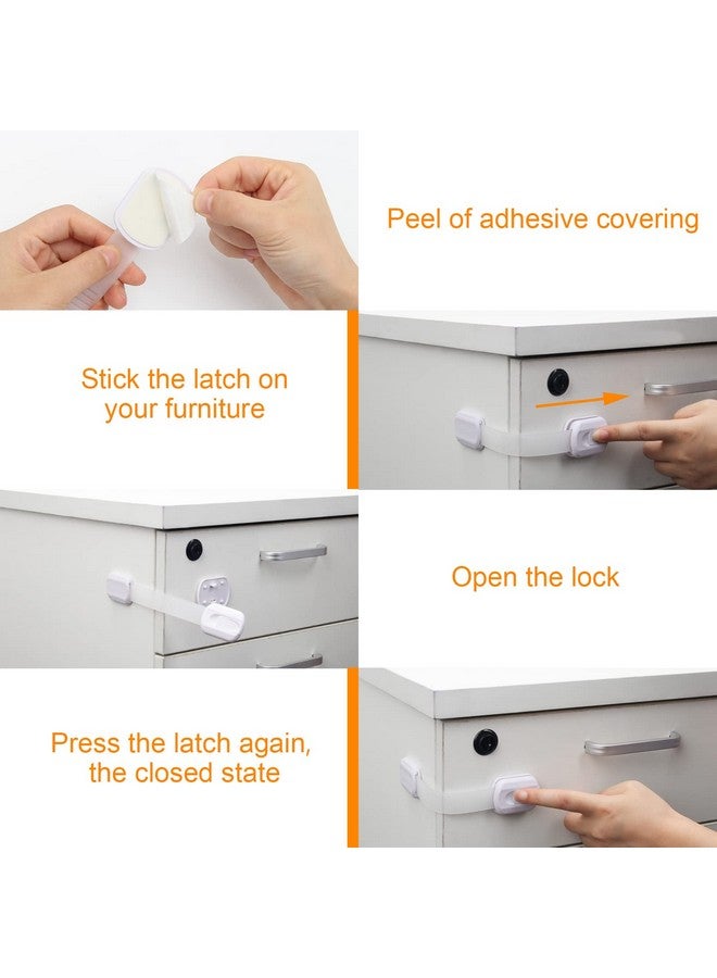 Coolrunner Ty Strap Locks 12 Pack Child Safety Locks Baby Proofing Drawers Locks Coolrunner Child Locks For Drawers, Cabinets, Dishwasher, No Tools Or Drilling Required - Image 5