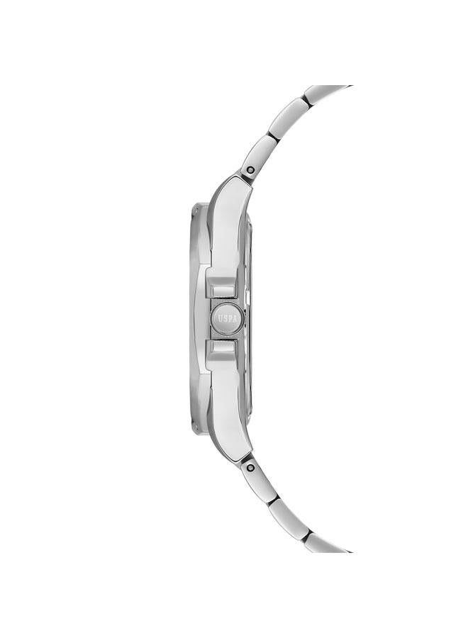 U.S. Polo Assn. Novelties White Dial Silver Stainless Steel Bracelet Analog Watch for Women 36mm - Image 2