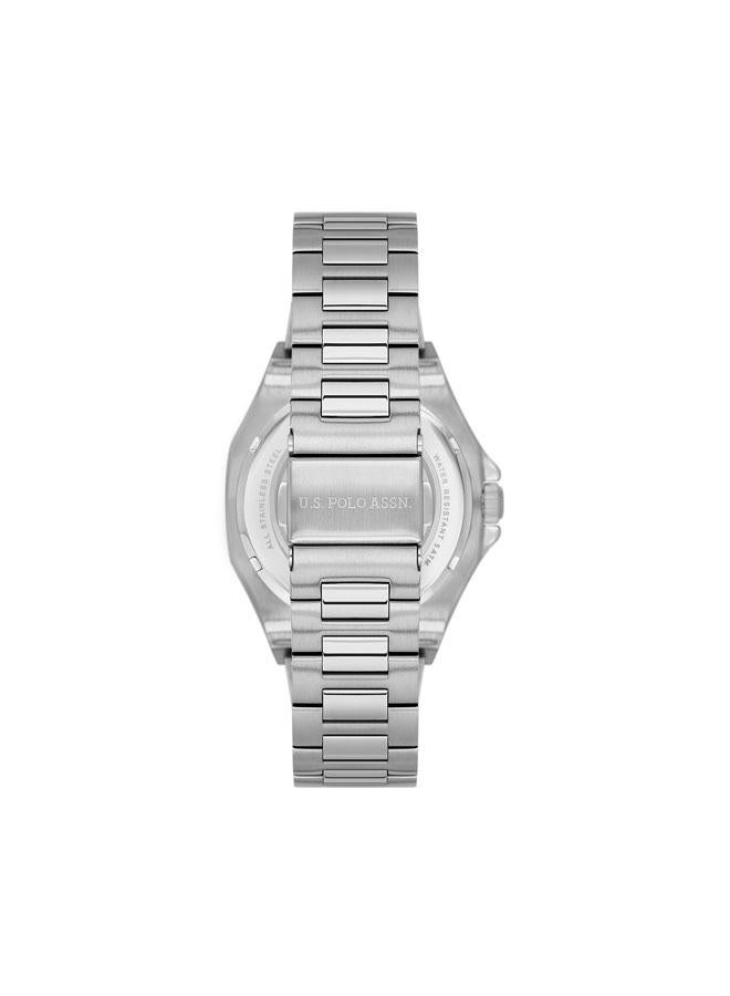 U.S. Polo Assn. Novelties White Dial Silver Stainless Steel Bracelet Analog Watch for Women 36mm - Image 3