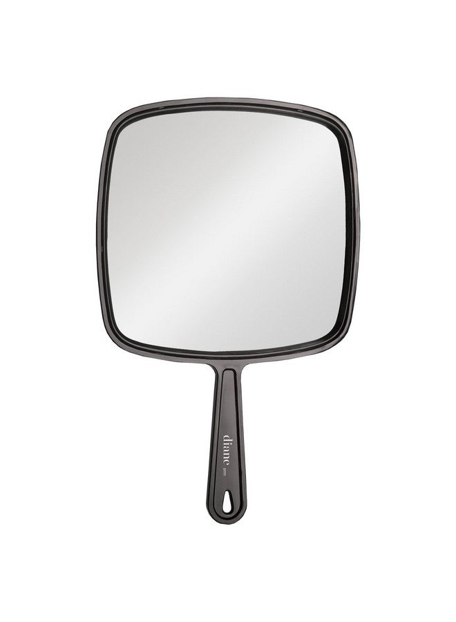 Diane Professional Quality Hand Held Mirror With Handle Single Sided Vanity Makeup Mirror For Women Men Salon Barber Shaving And Travel Large 9 X 12.75 In Black - Image 1