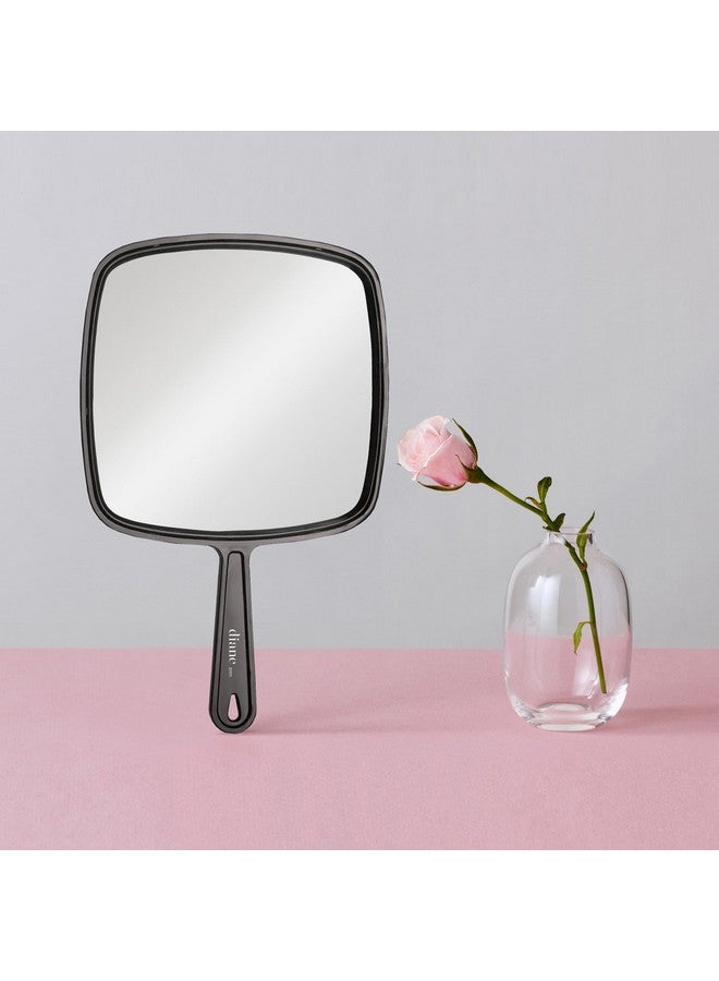 Diane Professional Quality Hand Held Mirror With Handle Single Sided Vanity Makeup Mirror For Women Men Salon Barber Shaving And Travel Large 9 X 12.75 In Black - Image 3
