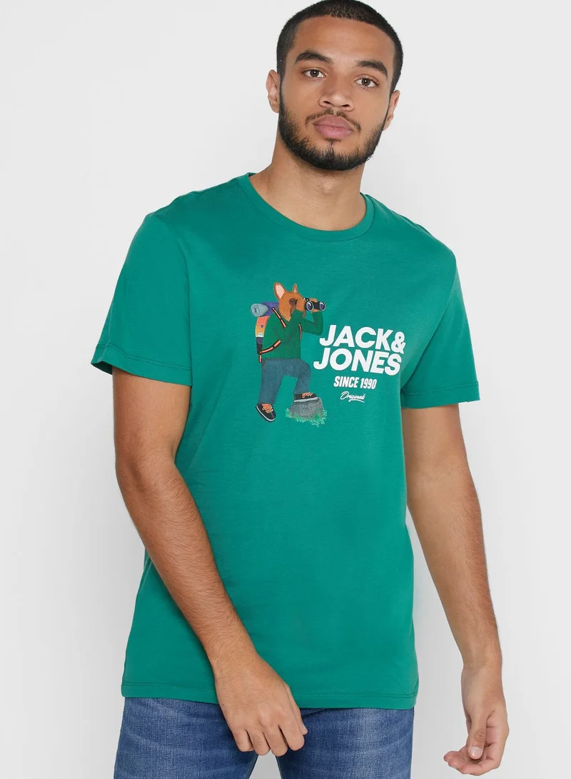 JACK & JONES Frenchie Regular Fit Crew Neck T-Shirt