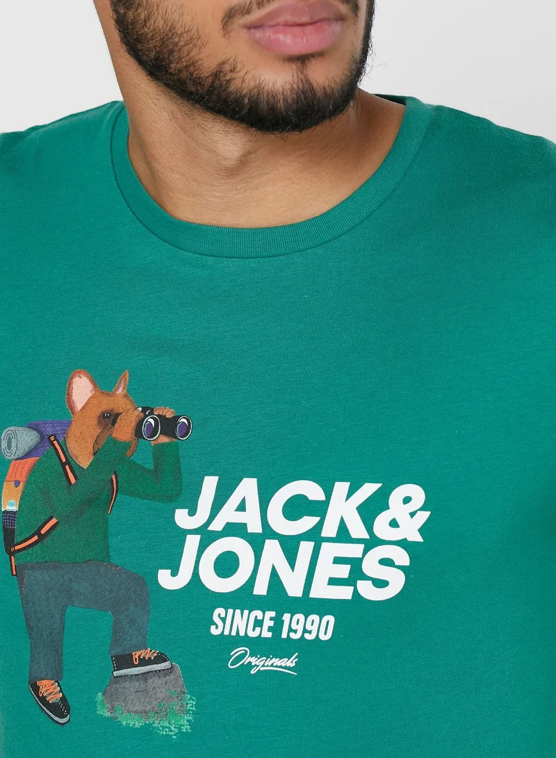 JACK & JONES Frenchie Regular Fit Crew Neck T-Shirt