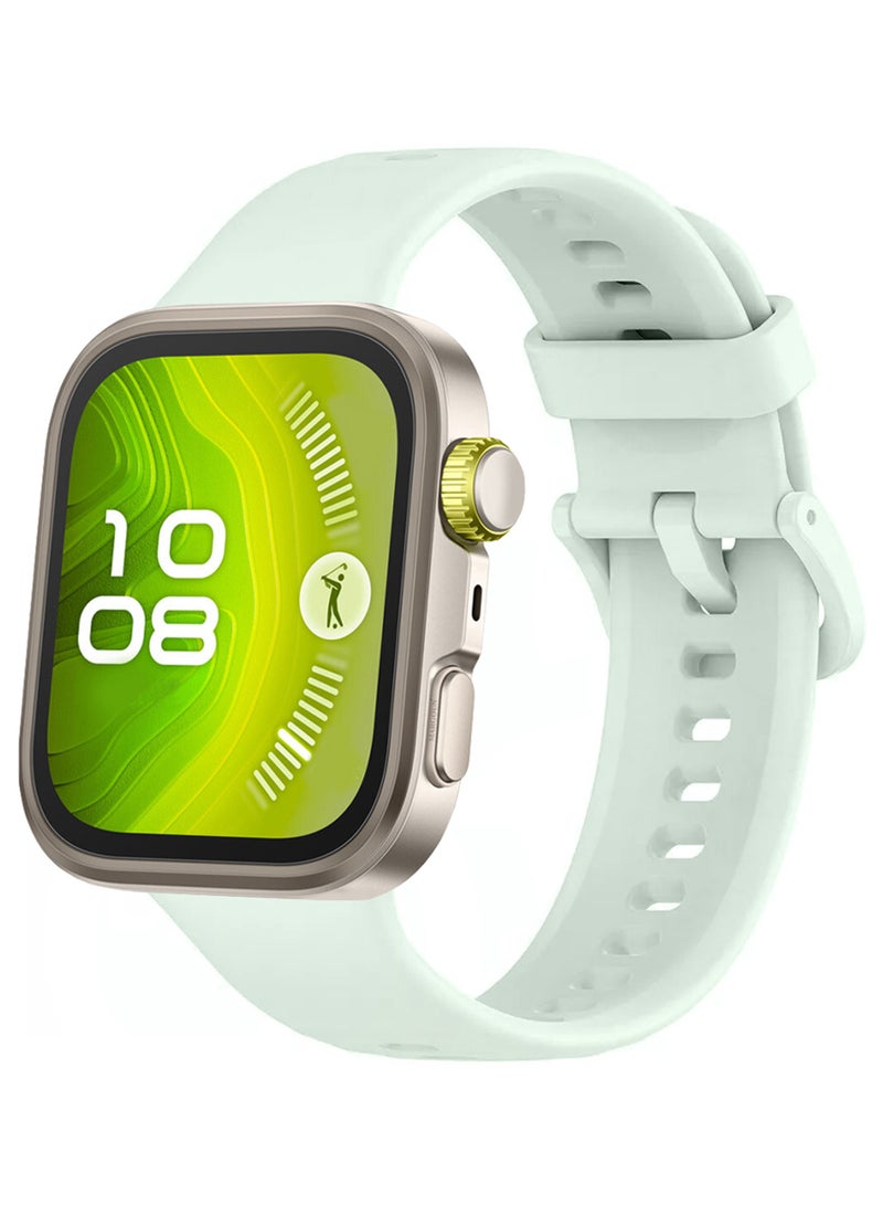 CATANES Wristband for Huawei Watch Fit 3/Fit 4/Fit 4 Pro Bands, Silicone Bracelet Quick Release Arm Band, Replacement Smartwatch Band Quick Release Sport Strap - Pale Green  - Image 3