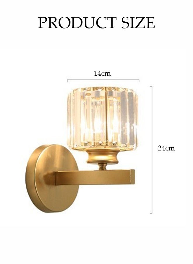 DUNISO مصباح جدار كريستالي، مصابيح جدار كريستالية، مصباح جانبي إبداعي لغرفة النوم، مصباح جدار زخرفي للإضاءة الداخلية، مناسب للسلالم، غرفة المعيشة، الممر، الفندق، المطعم، المقهى، جدار خلفية التلفاز - Image 2