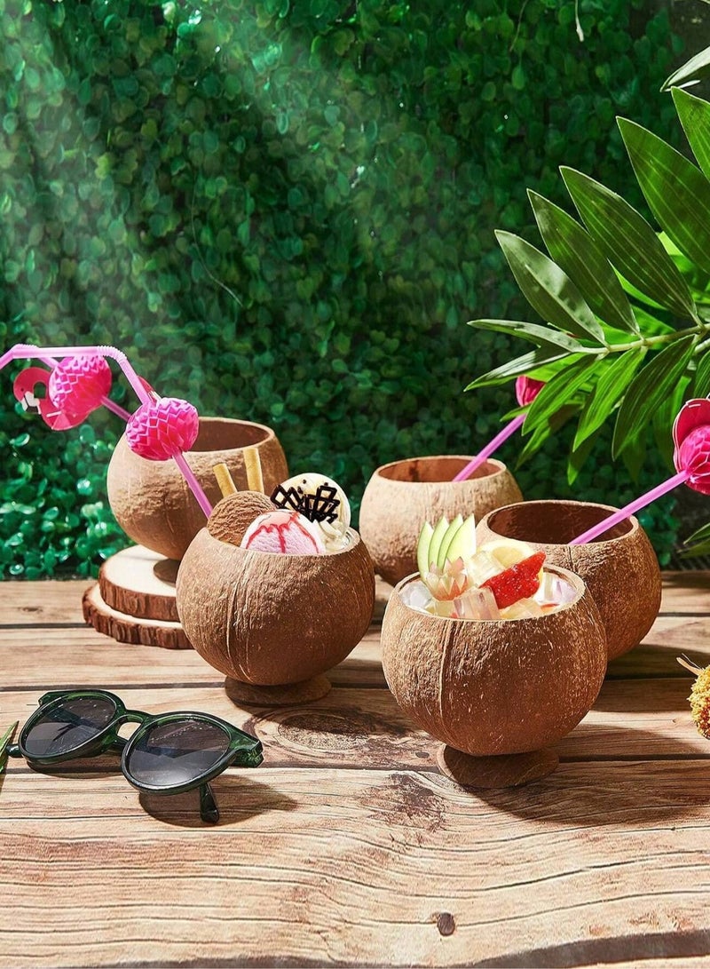 Beach Accessories Reusable Cup Made from Natural Coconut Shell – 1 Piece Perfect for summer parties, Hawaiian-themed events, pools, and the beach.  - Image 2
