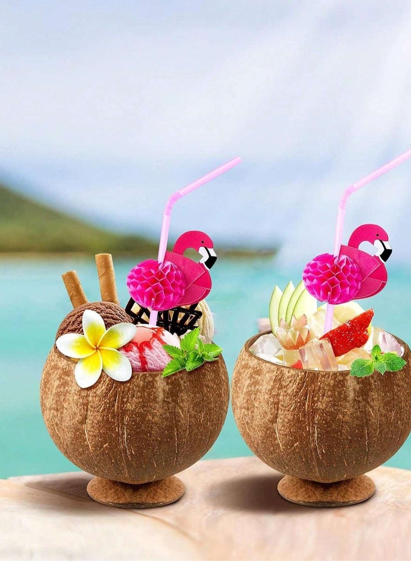 Beach Accessories Reusable Cup Made from Natural Coconut Shell – 1 Piece Perfect for summer parties, Hawaiian-themed events, pools, and the beach.  - Image 3
