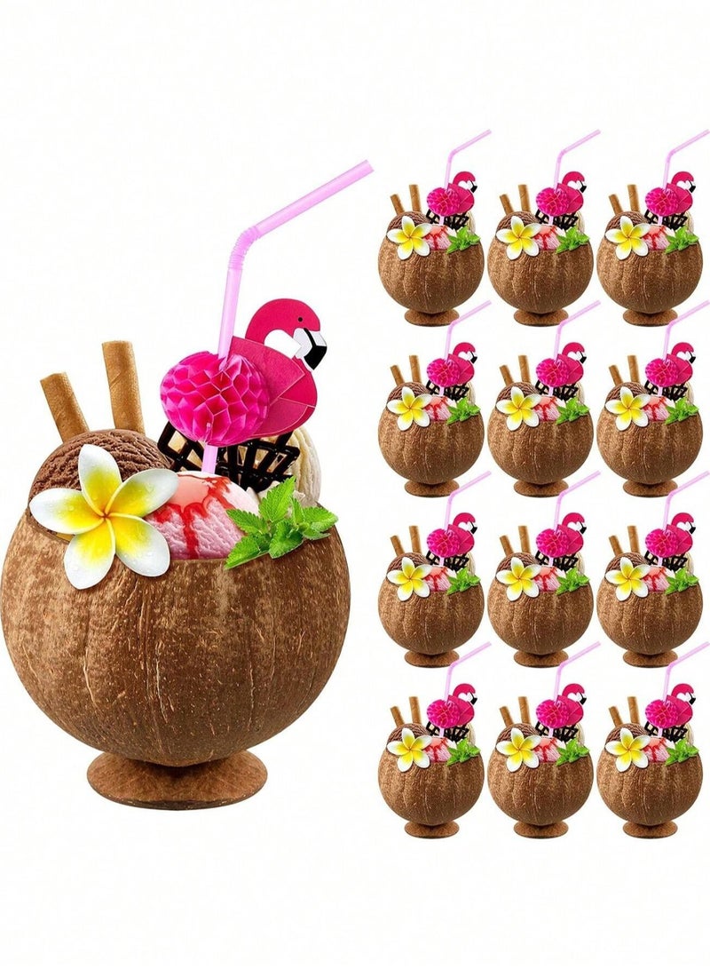 Beach Accessories Reusable Cup Made from Natural Coconut Shell – 1 Piece Perfect for summer parties, Hawaiian-themed events, pools, and the beach.  - Image 4