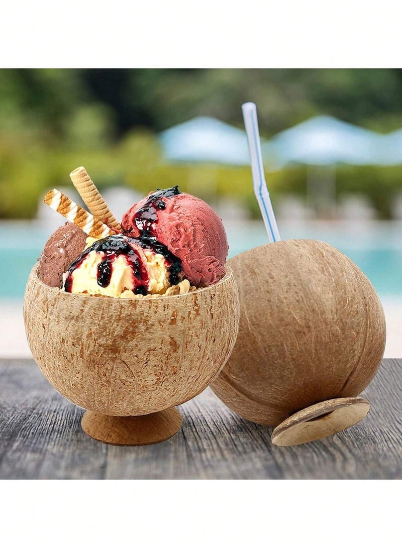 Beach Accessories Reusable Cup Made from Natural Coconut Shell – 1 Piece Perfect for summer parties, Hawaiian-themed events, pools, and the beach.  - Image 5