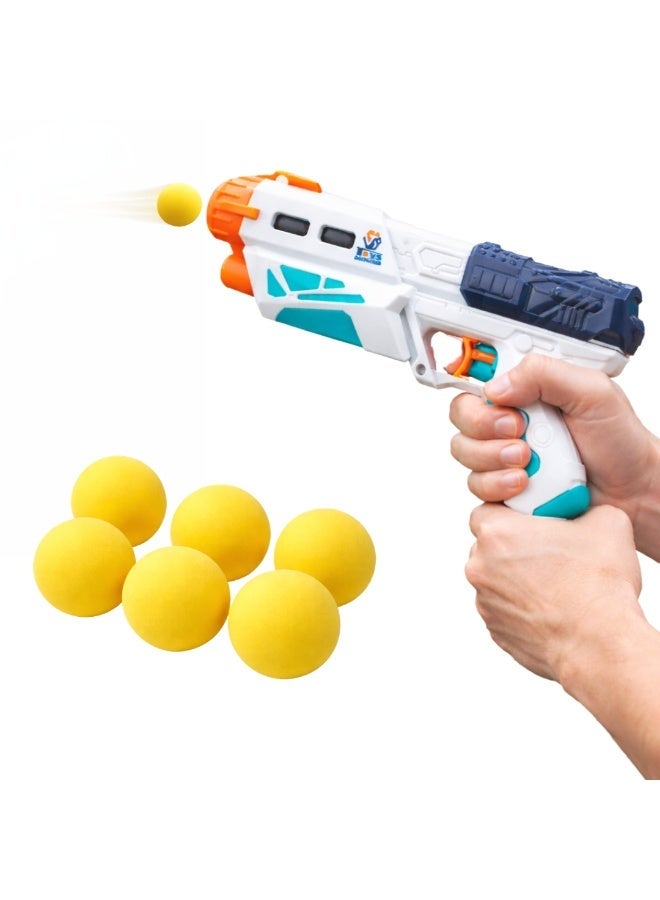 Pack of 2 with 6 Soft Foam Balls and 1 EVA Gun – Kids Safe Air Power Blaster Gun Set for Boys & Girls, Indoor Outdoor Shooting Game Toy, Lightweight Durable Toy Blaster with 6 Foam Balls for Kids Gift - Image 1