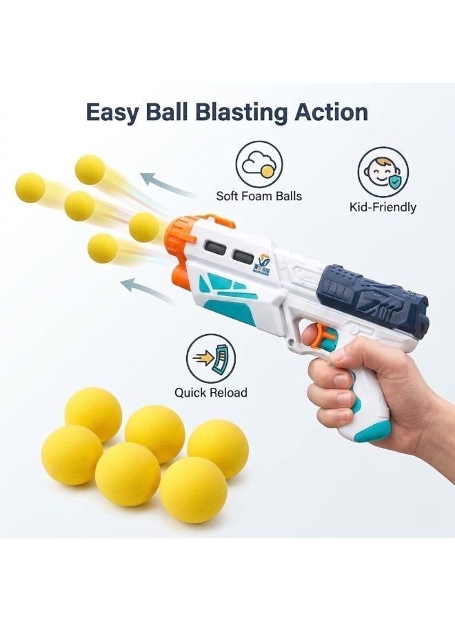 Pack of 2 with 6 Soft Foam Balls and 1 EVA Gun – Kids Safe Air Power Blaster Gun Set for Boys & Girls, Indoor Outdoor Shooting Game Toy, Lightweight Durable Toy Blaster with 6 Foam Balls for Kids Gift - Image 4