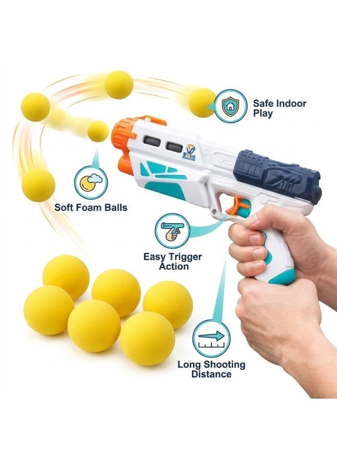Pack of 2 with 6 Soft Foam Balls and 1 EVA Gun – Kids Safe Air Power Blaster Gun Set for Boys & Girls, Indoor Outdoor Shooting Game Toy, Lightweight Durable Toy Blaster with 6 Foam Balls for Kids Gift - Image 5