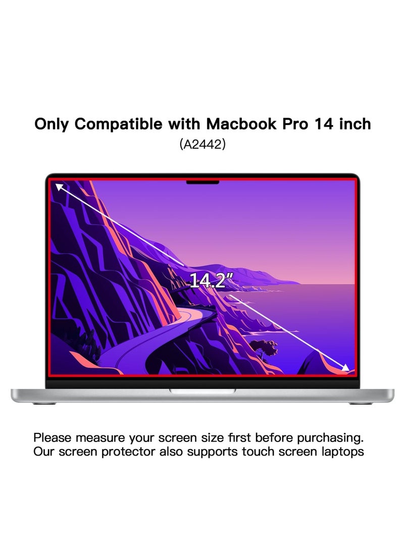 Generic Privacy Screen for MacBook Pro 14 Inch 2021-2024 M4/M3 /M3 Pro /M3 Max /M2 Pro /M2 Max /M1 Pro /M1 Max Model A3112/A3185/A3401/A2442/A2779/A2918/A2992, Magnetic Removable Anti Blue Light Glare Privacy Screen Protector  - Image 5
