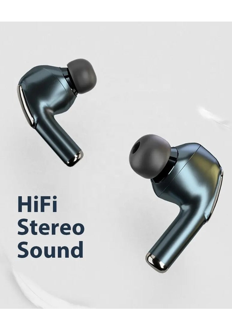 J68 Waterproof Wireless Earphones Bluetooth 5.1 Noise Canceling Headphones LED Display Smart Touch Control - Blue - Image 4