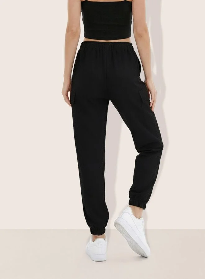 Freehand  Women Relaxed Fit Solid High Rise Joggers  | Best Price UAE