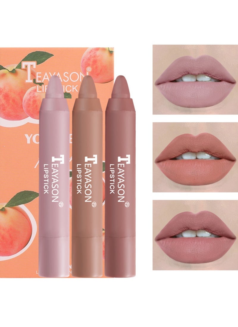 TEAYASON Liquid Matte Lipstick, Velvet Air Moisture Smooth Crayon Lip Stain, 24 Hour Superstay Natural Nude Lipstick, Long Lasting Waterproof Lip Gloss Lipstick For Women, (Three-pack Set A)  - Image 1