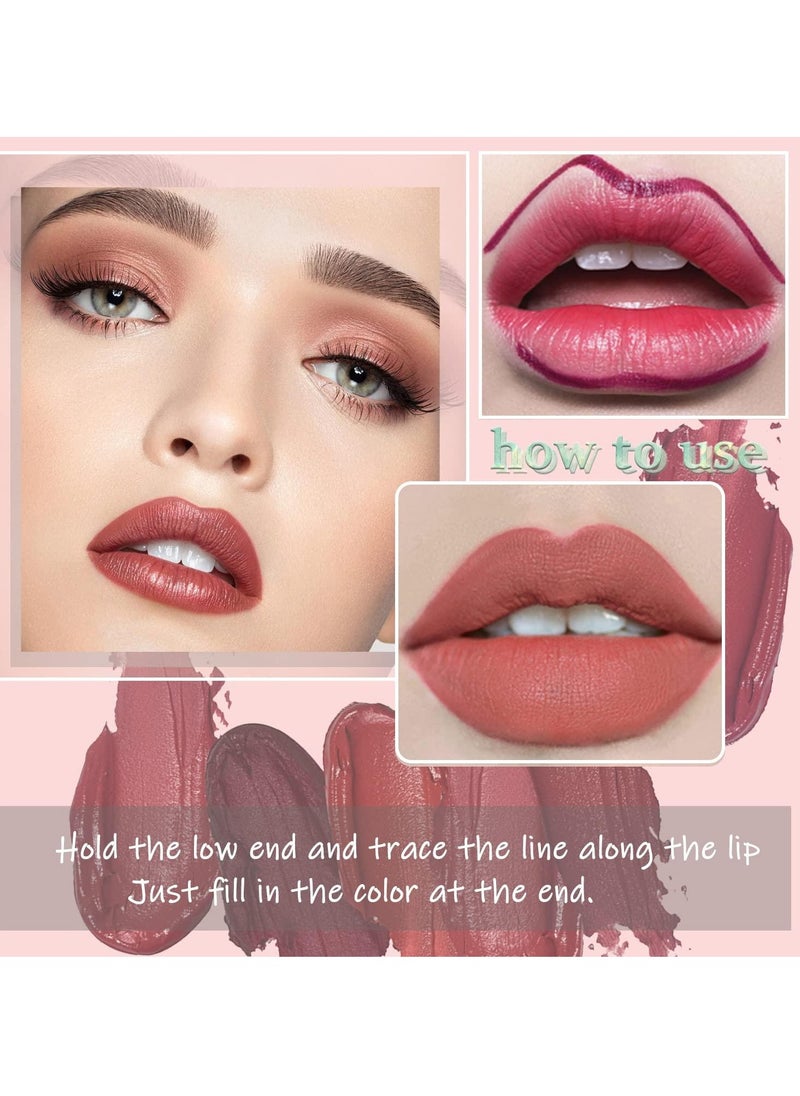 TEAYASON Liquid Matte Lipstick, Velvet Air Moisture Smooth Crayon Lip Stain, 24 Hour Superstay Natural Nude Lipstick, Long Lasting Waterproof Lip Gloss Lipstick For Women, (Three-pack Set A)  - Image 3
