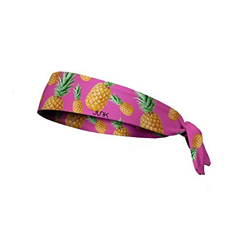 JUNK Brands Flex Tie Headband - Moisture-Wicking, Performance Fabric, Non-Slip, Sports Sweatband for Men & Women - One Size - Tropicana - Image 3